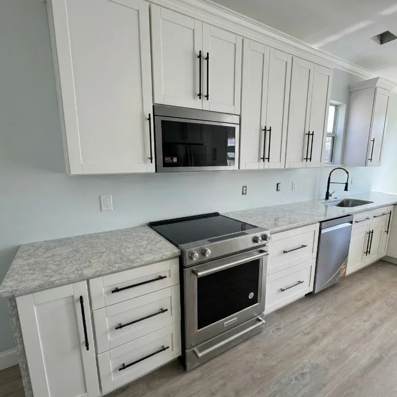 Kitchen before backsplash installation